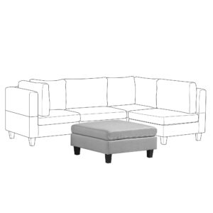 wohnli-moebel-suche-800000463092-1 OTTOMANE Fevik 76/76/39 cm Textil Beliani Möbel > Sessel > Hocker Grau
