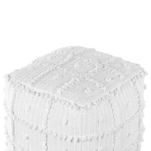 POUF Harnai 40/40/40 cm Textil Beliani Möbel > Bänke > Sitzbänke Weiß