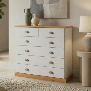 wohnli-moebel-suche-800000463655-1 KOMMODE PARIS weiß/braun Holz IDIMEX Möbel > Kommoden & Schubladenschränke > Kommoden Weiß