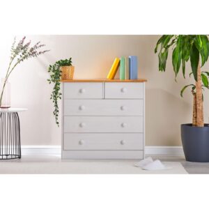 wohnli-moebel-suche-800000463691-1 KOMMODE RONDO weiß/braun Holz IDIMEX Möbel > Kommoden & Schubladenschränke > Kommoden Weiß