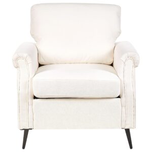 wohnli-moebel-suche-800000464272-1 SESSEL Polsterbezug Weiß Vietas Textil Beliani Möbel > Sessel > Polstersessel Weiß