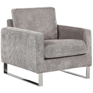 wohnli-moebel-suche-800000464304-1 SESSEL Cord Grau Vind Textil Beliani Möbel > Sessel > Polstersessel Grau