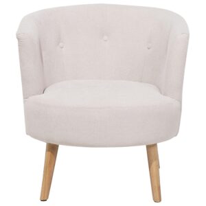 wohnli-moebel-suche-800000464306-1 SESSEL Polsterbezug Weiß Odenzen Textil Beliani Möbel > Sessel > Polstersessel Weiß