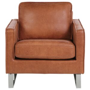 wohnli-moebel-suche-800000464319-1 SESSEL Kunstleder Braun Vind Textil Beliani Möbel > Sessel > Polstersessel Braun