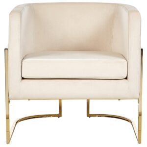 wohnli-moebel-suche-800000464370-1 SESSEL Samtstoff Beige Sirkka Textil Beliani Möbel > Sessel > Polstersessel Beige