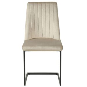wohnli-moebel-suche-800000464380-1 ESSZIMMERSTUHL 2er-Set Samtstoff Grau Lavonia Textil Beliani Möbel > Stühle > Esszimmerstühle > Schwingstühle Grau