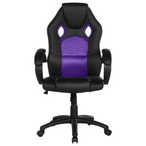 wohnli-moebel-suche-800000464623-1 GAMINGSTUHL Kunstleder Schwarz/Violett Fighter Textil Beliani Möbel > Stühle > Bürostühle > Gamingstühle Schwarz