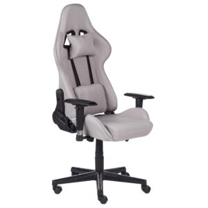 Wohnli Möbelsuche - GAMINGSTUHL Polyester Grau Warrior