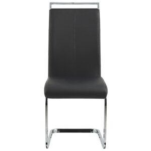wohnli-moebel-suche-800000464866-1 ESSZIMMERSTUHL 2er-Set Kunstleder Schwarz Greedin Textil Beliani Möbel > Stühle > Esszimmerstühle > Schwingstühle Schwarz