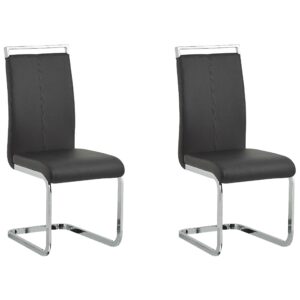 Wohnli Möbelsuche - ESSZIMMERSTUHL 2er-Set Kunstleder Schwarz Greedin