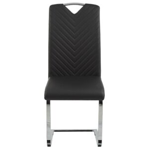 wohnli-moebel-suche-800000464872-1 ESSZIMMERSTUHL 2er-Set Kunstleder Schwarz Picknes Textil Beliani Möbel > Stühle > Esszimmerstühle > Schwingstühle Schwarz