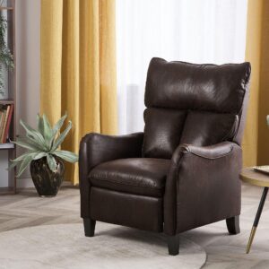 wohnli-moebel-suche-800000465617-1 SESSEL Kunstleder Braun Royston Textil Beliani Möbel > Sessel > Relaxsessel Braun