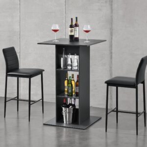 BARTISCH Visby Holzwerkstoff [en.casa] Möbel > Tische > Bartische Grau