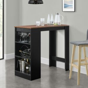 BARTISCH Kouvala Holzwerkstoff [en.casa] Möbel > Tische > Bartische Schwarz