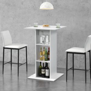 BARTISCH Visby Holzwerkstoff [en.casa] Möbel > Tische > Bartische Weiß