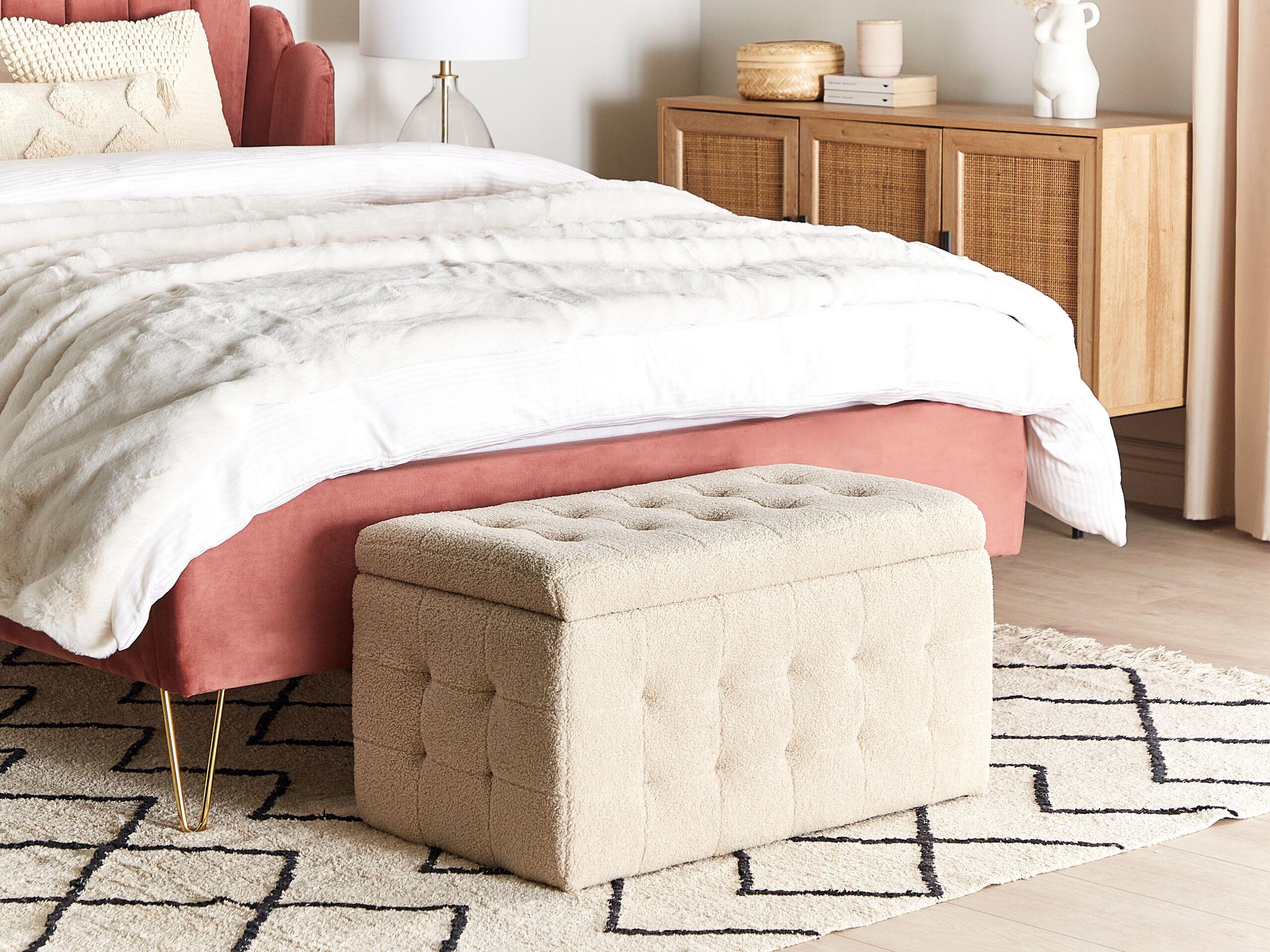 TRUHENBANK Michigan 42/72/40 cm Textil Beliani Möbel > Bänke > Sitzbänke Beige
