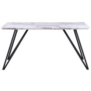 wohnli-moebel-suche-800000470744-1 ESSTISCH 150/80/75 cm Weiß schwarz Rechteckig Molden Holzwerkstoff Beliani Möbel > Tische > Esstische Weiß