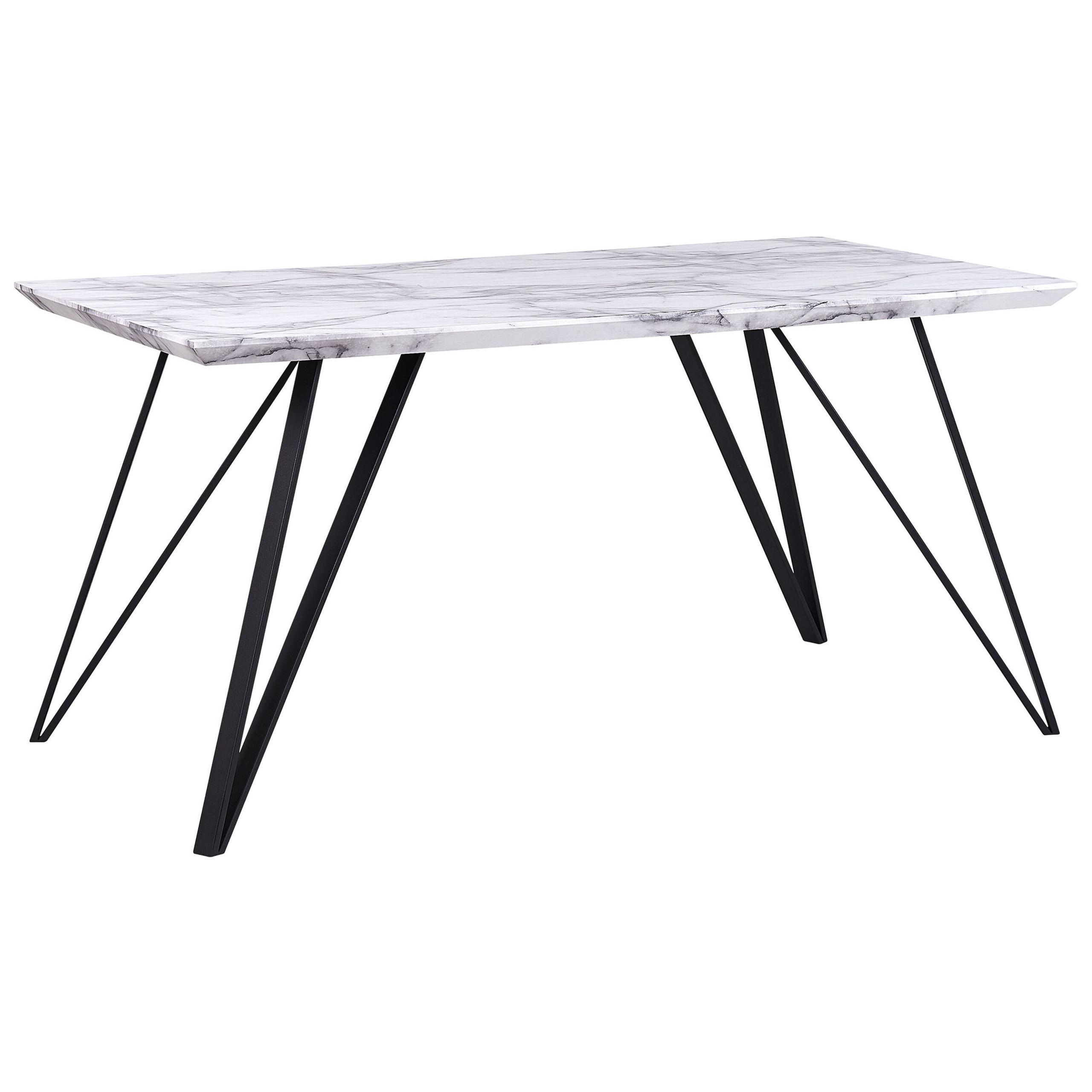 wohnli-moebel-suche-800000470744 Wohnli Möbelsuche - ESSTISCH 150/80/75 cm Weiß schwarz Rechteckig Molden