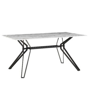 wohnli-moebel-suche-800000470780 Wohnli Möbelsuche - ESSTISCH 160/90/75 cm Weiß schwarz Rechteckig Ballina