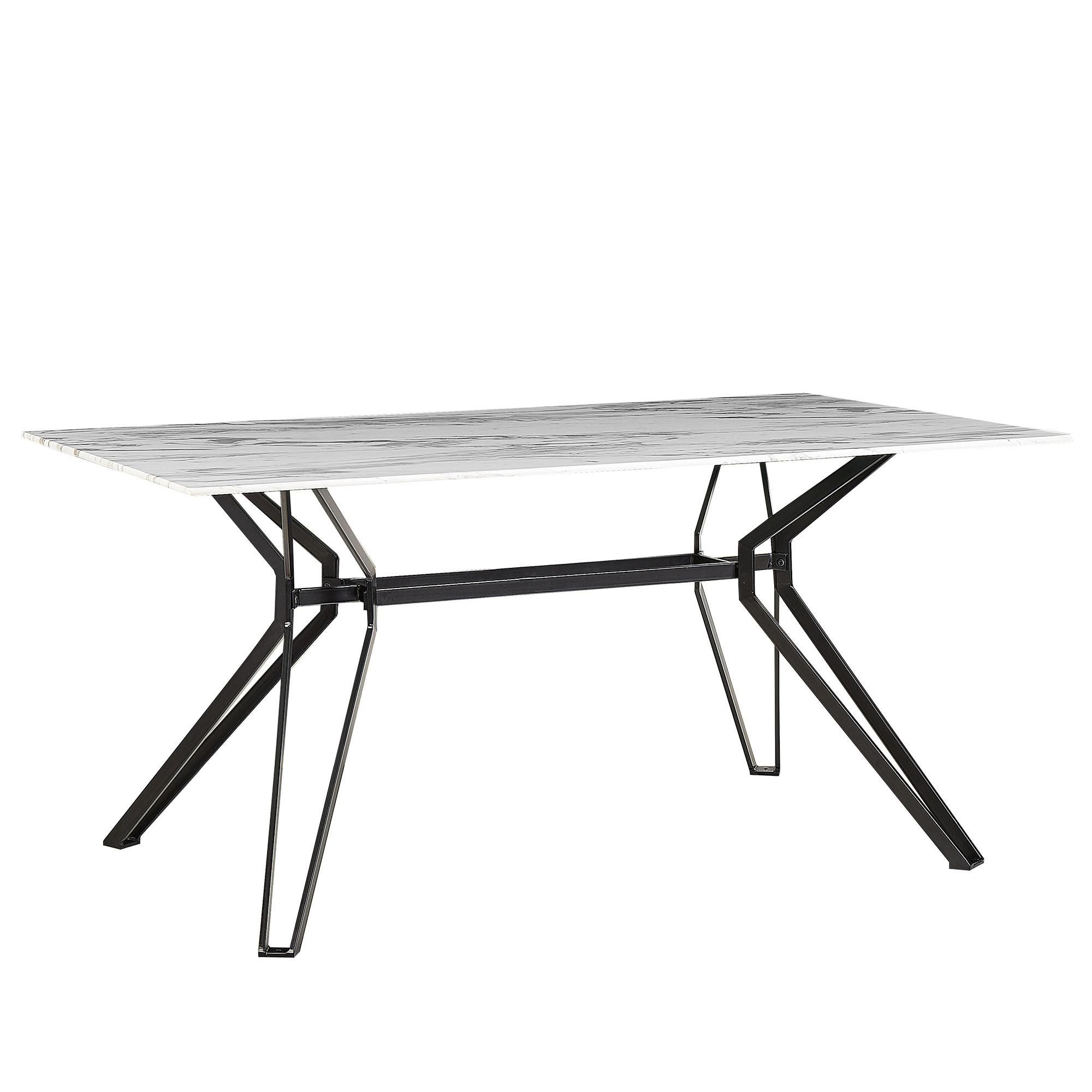 wohnli-moebel-suche-800000470780 Wohnli Möbelsuche - ESSTISCH 160/90/75 cm Weiß schwarz Rechteckig Ballina