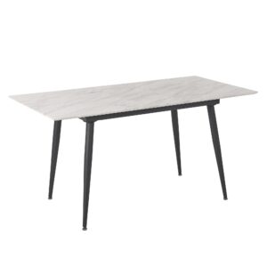 wohnli-moebel-suche-800000470815 Wohnli Möbelsuche - ESSTISCH 120-150/80/75 cm Weiß schwarz Rechteckig Eftalia