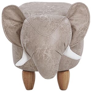 HOCKER Jumbo 63/34/38 cm Textil Beliani Möbel > Sessel > Hocker Grau