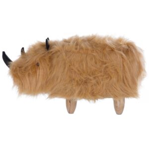 wohnli-moebel-suche-800000472380-1 POUF Woolly 36/66/37 cm Textil Beliani Möbel > Sessel > Hocker Beige