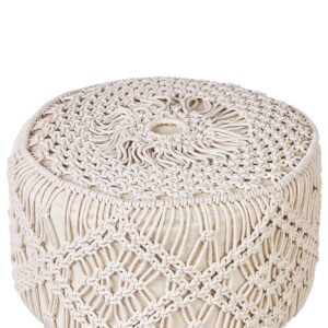 wohnli-moebel-suche-800000472396-1 HOCKER Manzai 40/40/44 cm Textil Beliani Möbel > Sessel > Hocker Beige