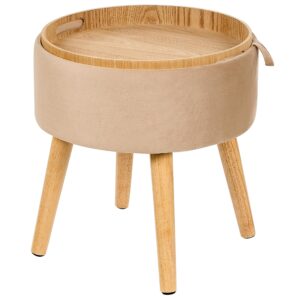 wohnli-moebel-suche-800000472412-1 HOCKER Neely 39/39/43 cm Textil Beliani Möbel > Sessel > Hocker Beige