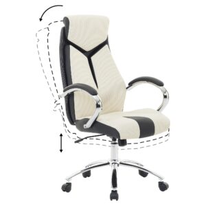 wohnli-moebel-suche-800000483816-1 BÜROSTUHL Polyester Beige Formula Textil Beliani Möbel > Stühle > Bürostühle > Chefsessel Beige