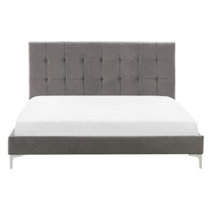 POLSTERBETT 140/200cm Grau Ambert Textil Beliani Möbel > Betten > Polsterbetten Grau