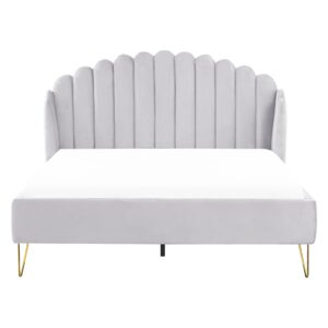 wohnli-moebel-suche-800000486725-1 POLSTERBETT 160/200cm Hellgrau Ambillou Textil Beliani Möbel > Betten > Polsterbetten Grau