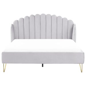 wohnli-moebel-suche-800000486729-1 POLSTERBETT 180/200cm Hellgrau Ambillou Textil Beliani Möbel > Betten > Polsterbetten Grau