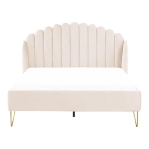 wohnli-moebel-suche-800000486738-1 POLSTERBETT 140/200cm Helles Beige Ambillou Textil Beliani Möbel > Betten > Polsterbetten Beige