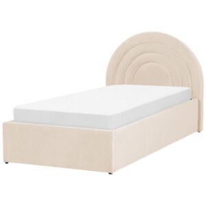 wohnli-moebel-suche-800000486741-1 POLSTERBETT 90/200cm Beige Anet Textil Beliani Möbel > Betten > Polsterbetten Beige