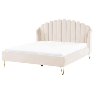 Wohnli Möbelsuche - SAMTBETT 180/200cm Helles Beige Ambillou