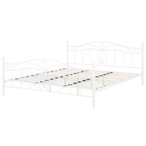 METALLBETT 180/200cm Weiß Antlia Metall Beliani Möbel > Betten Weiß