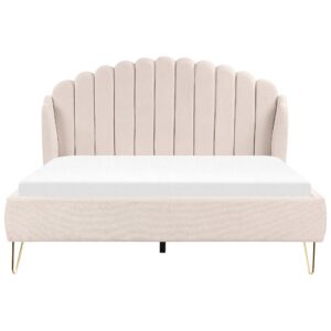 wohnli-moebel-suche-800000486793-1 POLSTERBETT 160/200cm Helles Beige Ambillou Textil Beliani Möbel > Betten > Polsterbetten Beige