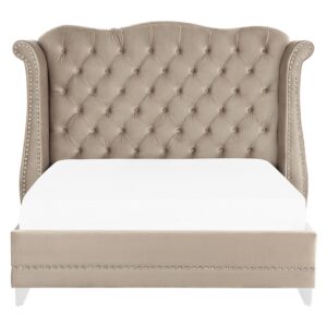 wohnli-moebel-suche-800000488517-1 POLSTERBETT 180/200cm Taupe Ayette Textil Beliani Möbel > Betten > Polsterbetten Taupe