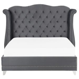 wohnli-moebel-suche-800000488522-1 POLSTERBETT 180/200cm Grau Ayette Textil Beliani Möbel > Betten > Polsterbetten Grau