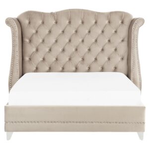 POLSTERBETT 180/200cm Beige Ayette Textil Beliani Möbel > Betten > Polsterbetten Beige