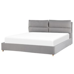 wohnli-moebel-suche-800000488556-1 POLSTERBETT 180/200cm Hellgrau Batilly Textil Beliani Möbel > Betten > Polsterbetten Grau