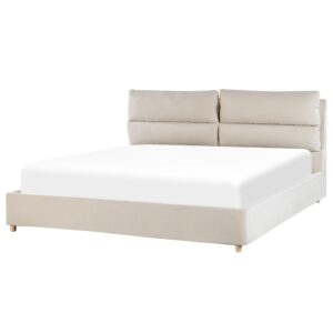 wohnli-moebel-suche-800000488560-1 POLSTERBETT 180/200cm Helles Beige Batilly Textil Beliani Möbel > Betten > Polsterbetten Beige