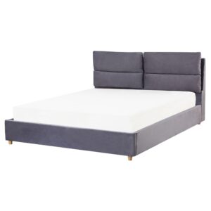 wohnli-moebel-suche-800000488566-1 POLSTERBETT 160/200cm Grau Batilly Textil Beliani Möbel > Betten > Polsterbetten Grau