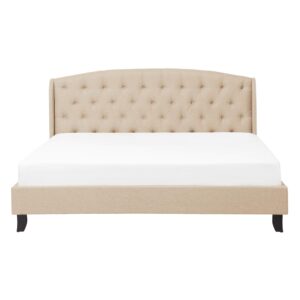 wohnli-moebel-suche-800000488572-1 POLSTERBETT 140/200cm Beige Bordeaux Textil Beliani Möbel > Betten > Polsterbetten Beige