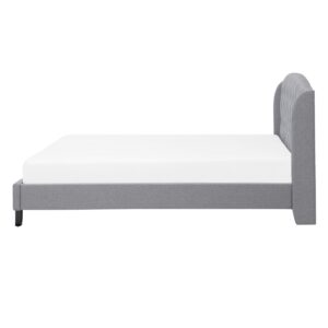 wohnli-moebel-suche-800000488575-1 POLSTERBETT 140/200cm Hellgrau Bordeaux Textil Beliani Möbel > Betten > Polsterbetten Grau