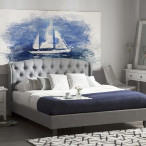 wohnli-moebel-suche-800000488581-1 POLSTERBETT 180/200cm Hellgrau Bordeaux Textil Beliani Möbel > Betten > Polsterbetten Grau
