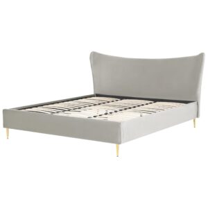 wohnli-moebel-suche-800000488586-1 POLSTERBETT 180/200cm Hellgrau Chaleix Textil Beliani Möbel > Betten > Polsterbetten Grau