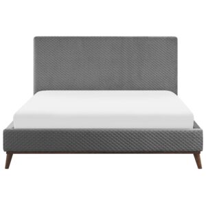 wohnli-moebel-suche-800000488614-1 POLSTERBETT 180/200cm Hellgrau Bayonne Textil Beliani Möbel > Betten > Polsterbetten Grau