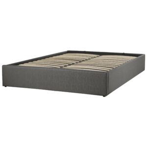 wohnli-moebel-suche-800000488623-1 POLSTERBETT 160/200cm Dunkelgrau Dinan Textil Beliani Möbel > Betten > Polsterbetten Grau